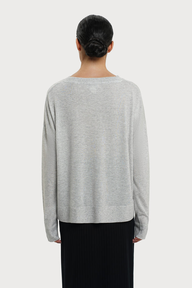 Cecile Knitted Sweater Grey Melange