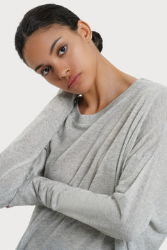 Cecile Knitted Sweater Grey Melange - IVALO.COM