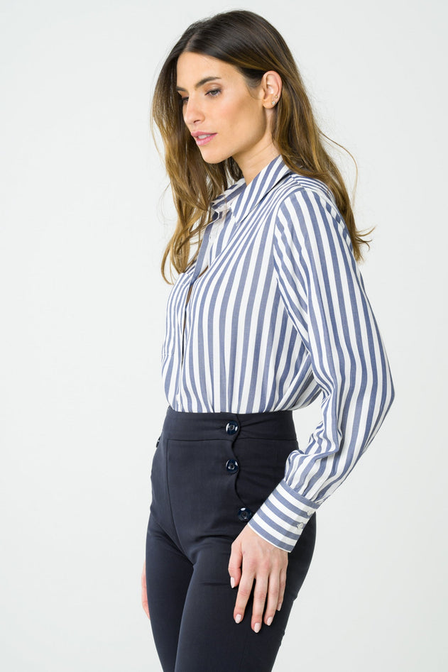 Kauri Shirt Striped Blue