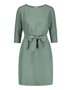Classic Linen Dress Desert Sage Green - IVALO.COM