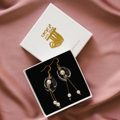 Lily Double-Drop Earrings Clear