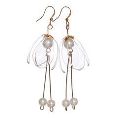 Lily Double-Drop Earrings Clear