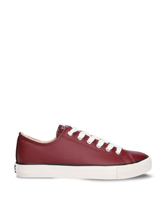 Clove Red Vegan Sneakers Low-Top Lace-Up
