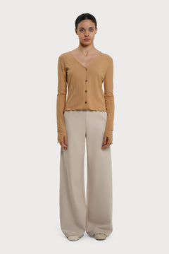 Olive Cardigan Camel Brown - IVALO.COM