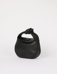 Coco Croissant Bag Soft Grain Leather Black