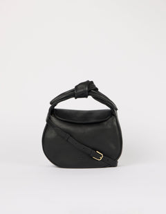 Coco Croissant Bag Soft Grain Leather Black