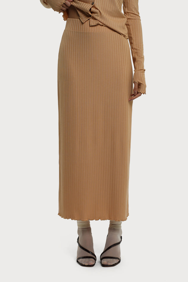 Coco Skirt Camel Brown - IVALO.COM