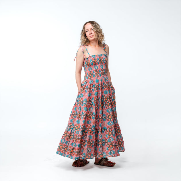 Colorful Halter Maxi Dress