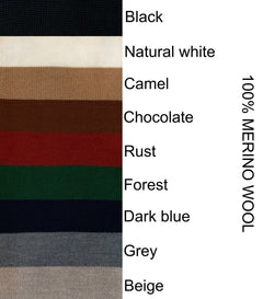 Crew Neck Merino Wool Knitted Sweater Camel