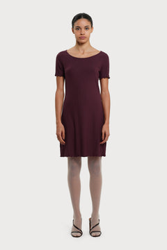 Corinne Dress Wine Red - IVALO.COM