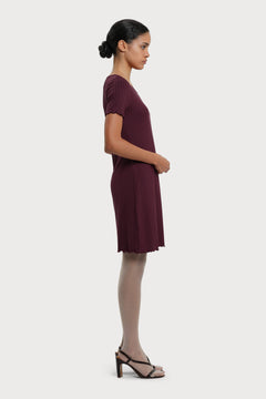 Corinne Dress Wine Red - IVALO.COM