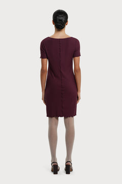 Corinne Dress Wine Red