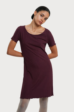 Corinne Dress Wine Red