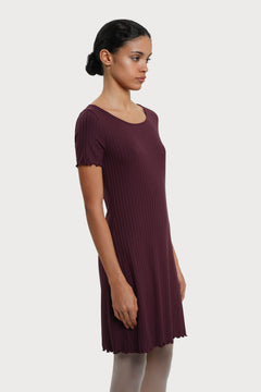 Corinne Dress Wine Red - IVALO.COM