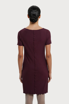 Corinne Dress Wine Red - IVALO.COM