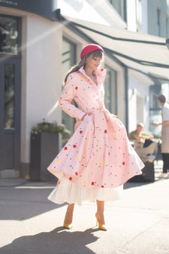 Fit and Flare Raincoat with A-Line Hem Cotton Candy Pink