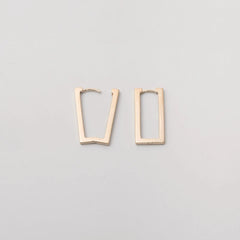 Rectangle Huggie Hoop Earrings