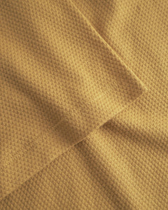 Cropped Waffle T-Shirt Mustard Yellow