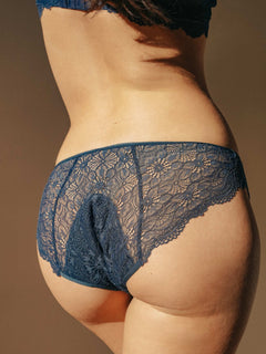 Capri Lace Period Panties Set Blue