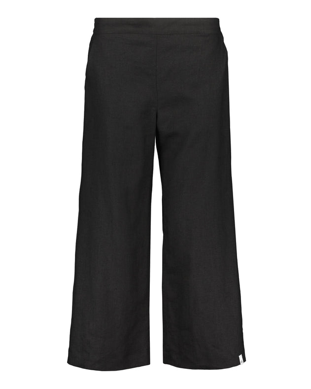 Culottes Linen Trousers Black