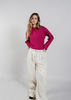 Lucky Wool Blend Jumper Fuschia