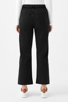 Dew Cropped Jeans Black Denim