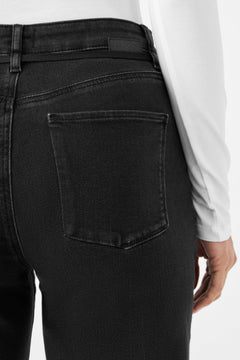 Dew Cropped Jeans Black Denim