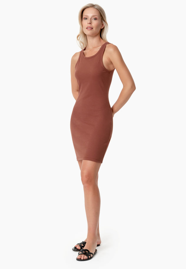 Derren Dress Coffee Brown