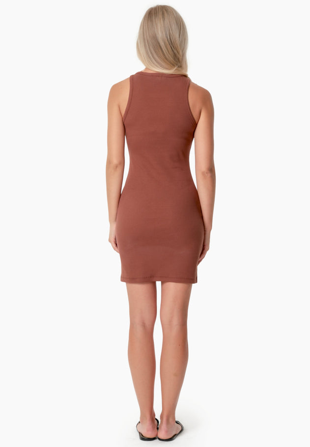 Derren Dress Coffee Brown