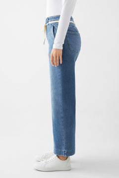 Dew Cropped Jeans Medium Blue Denim