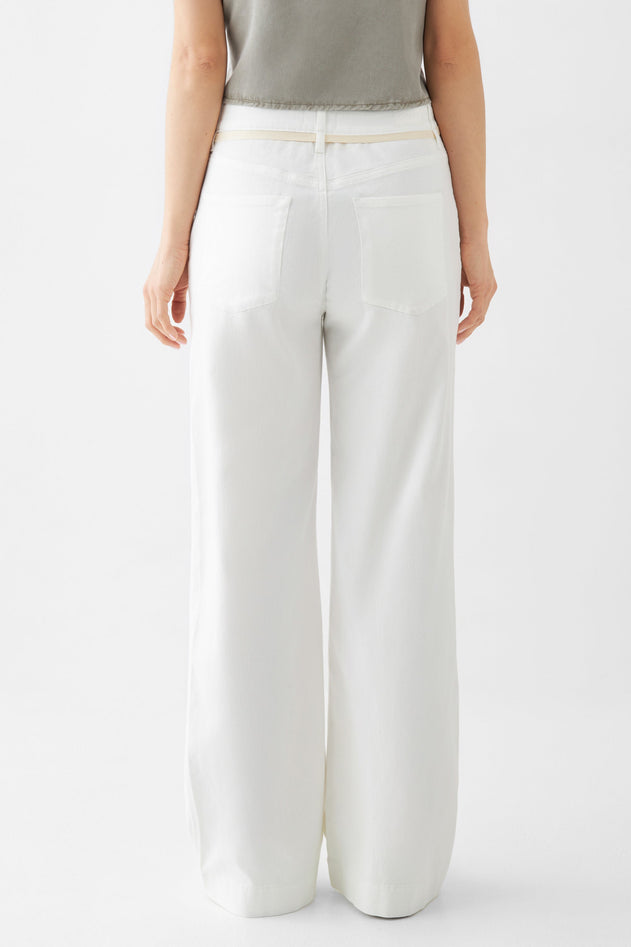 Dew Flared Pants White