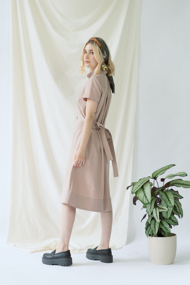 Melanie Dress Short Sleeves Rose