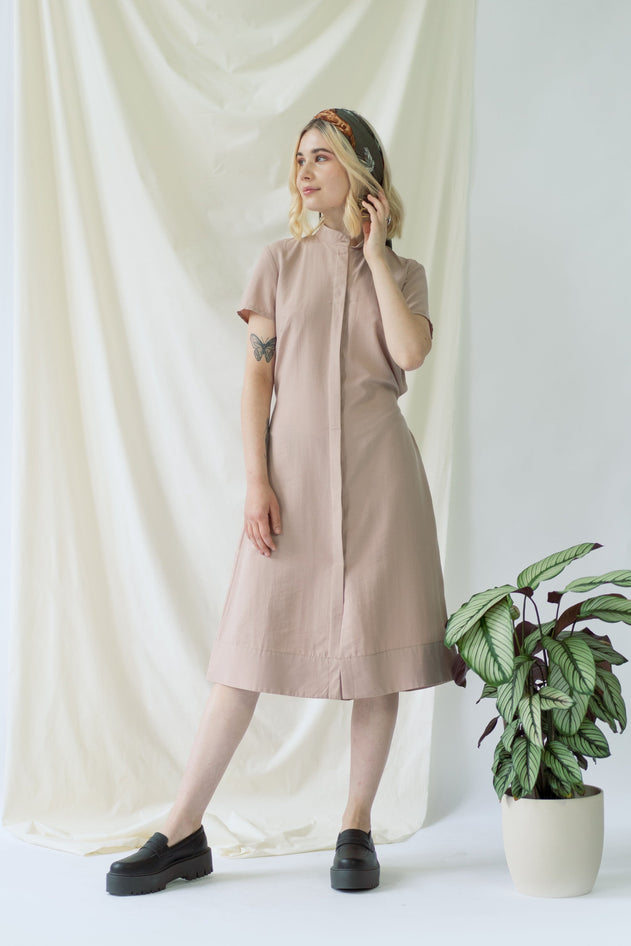 Melanie Dress Short Sleeves Rose