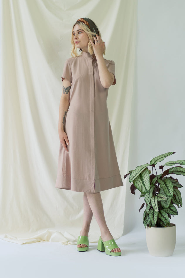 Melanie Dress Short Sleeves Rose