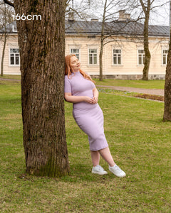 Ribbed T-Shirt Dress Lavender