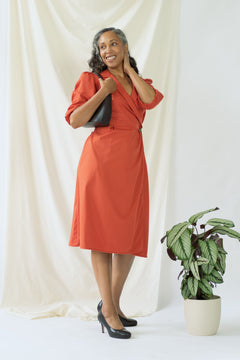 Isabel Wrap Dress Aperol Orange