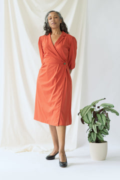 Isabel Wrap Dress Aperol Orange