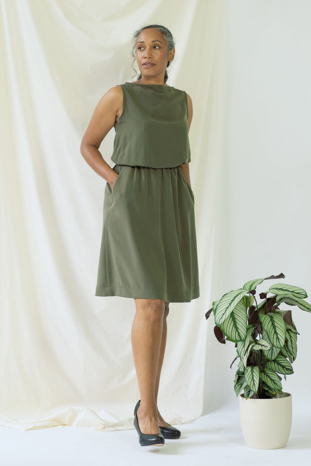 Bella Dress Olive Green