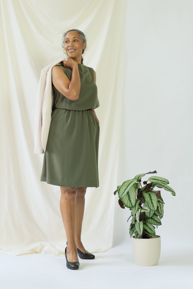 Bella Dress Olive Green