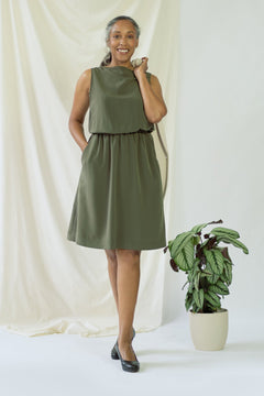 Bella Dress Olive Green