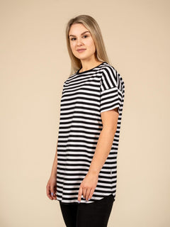 Muisto Long T-Shirt Black/White Stripe