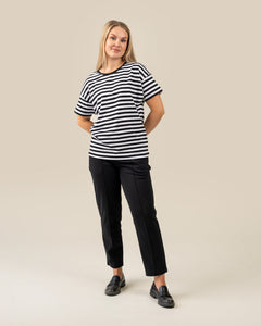 Muisto T-Shirt Black/White Stripe - IVALO.COM
