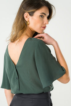 Lys Reversible Blouse Green