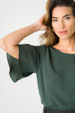 Lys Reversible Blouse Green