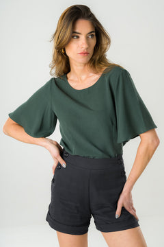 Lys Reversible Blouse Green