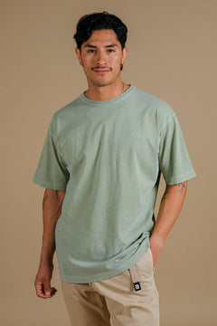 Men's Essential Pigment Heavyweight Oversized T-Shirt Reseda Green
