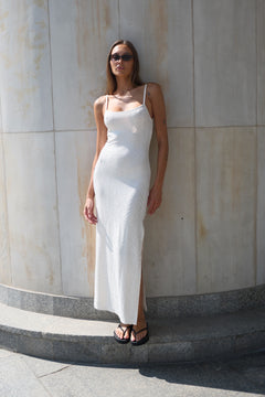 Jacquard Maxi Dress Cream