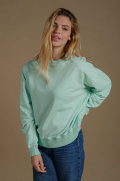 Women’s Essential Pigment Oversized Sweater Dusty Aqua