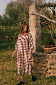 Amalia Long-Length Linen Dress