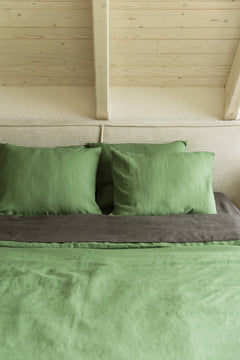 Linen Bedding Set Matcha Green